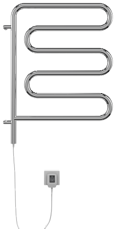 Электро 25 Ш-обр 450х570 поворотный Полотенцесушитель  TERMINUS Сочи - фото 2