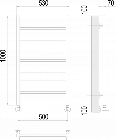 Контур П9 500х1000 Полотенцесушитель  TERMINUS Сочи - фото 3