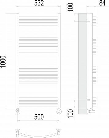 Классик П20 500х1000 Полотенцесушитель  TERMINUS Сочи - фото 3