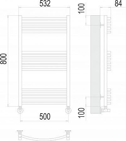 Классик П16 500х800 Полотенцесушитель  TERMINUS Сочи - фото 3