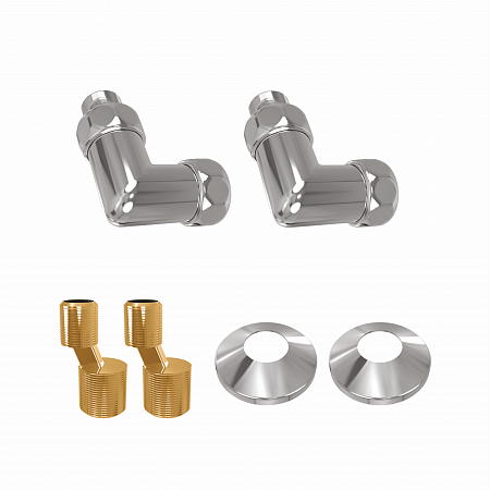 Комплект уголок со сгоном 3/4х1/2 г/ш (2шт), эксцентрик(2шт), отражатель(2шт) 