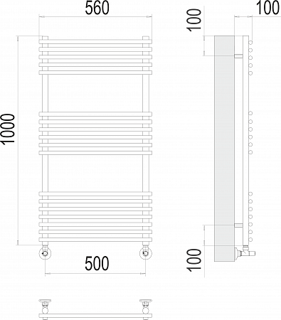 Ватра П18 500х1000 Полотенцесушитель  TERMINUS Сочи - фото 3