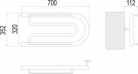 Фокстрот БШ 320х700 Полотенцесушитель  TERMINUS Сочи - фото 3