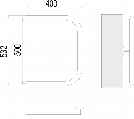 П-обр AISI 32х2 500х400 Полотенцесушитель  TERMINUS Сочи - фото 3